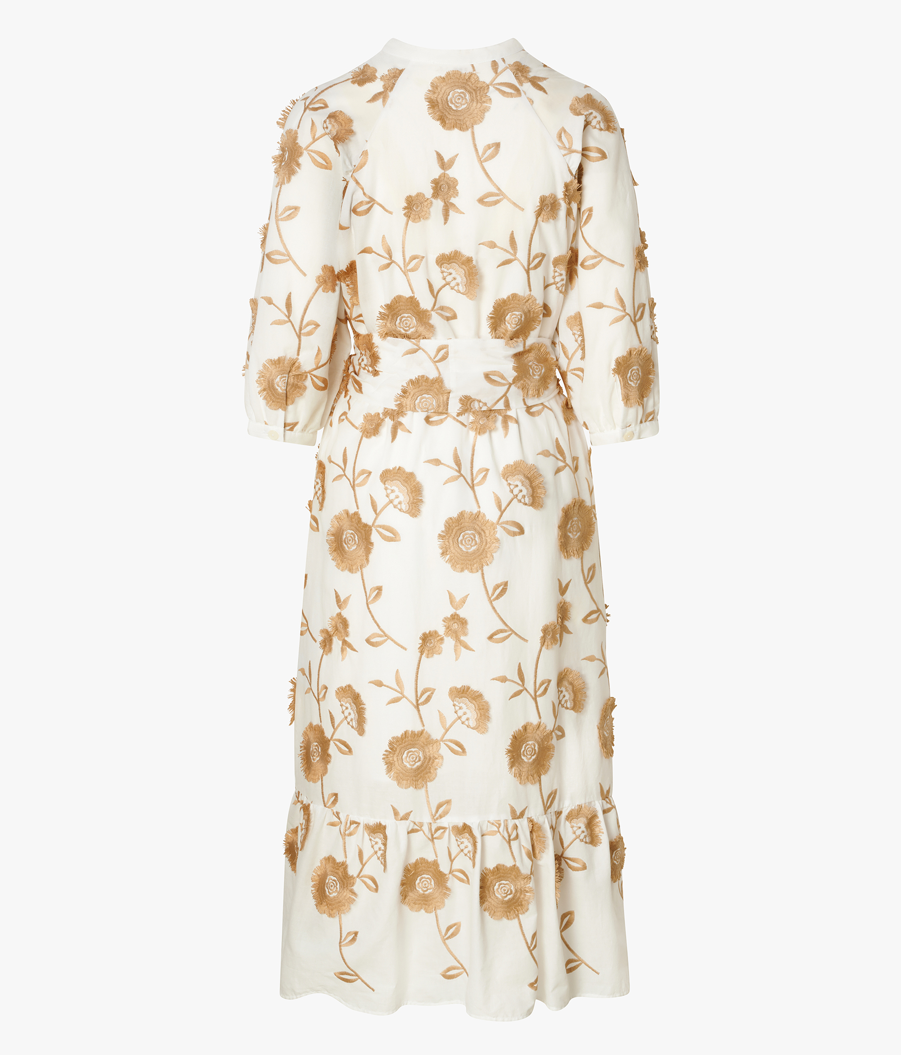 EDELLE Baumwolle Kleid Felice weiß braun