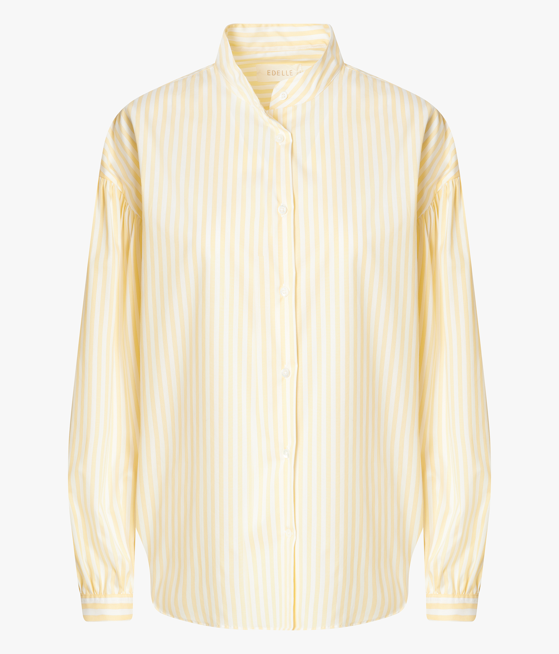 EDELLE Baumwolle Bluse Anna Streifen weiß gelb