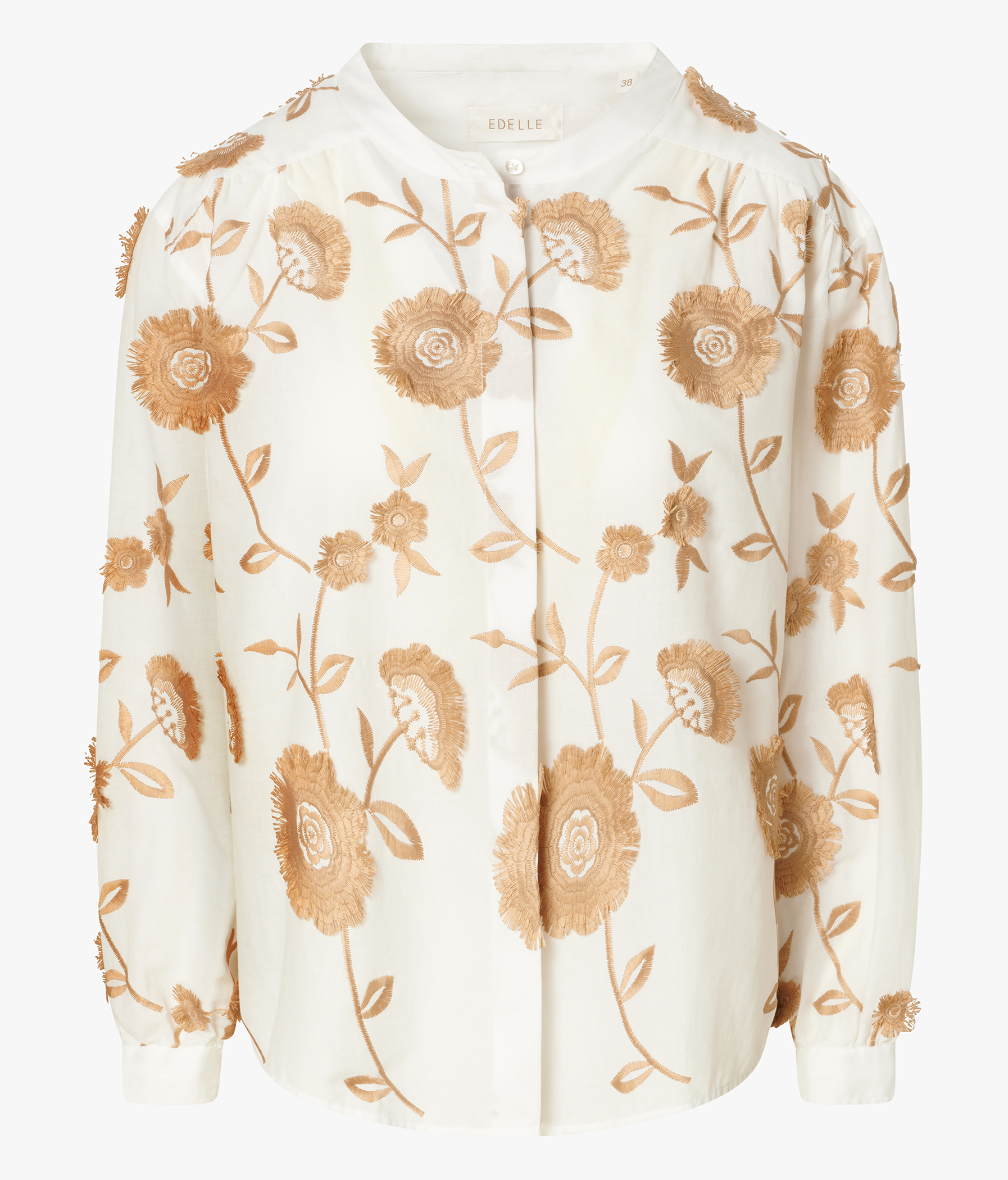 EDELLE Baumwolle Bluse Anouk bestickt weiß