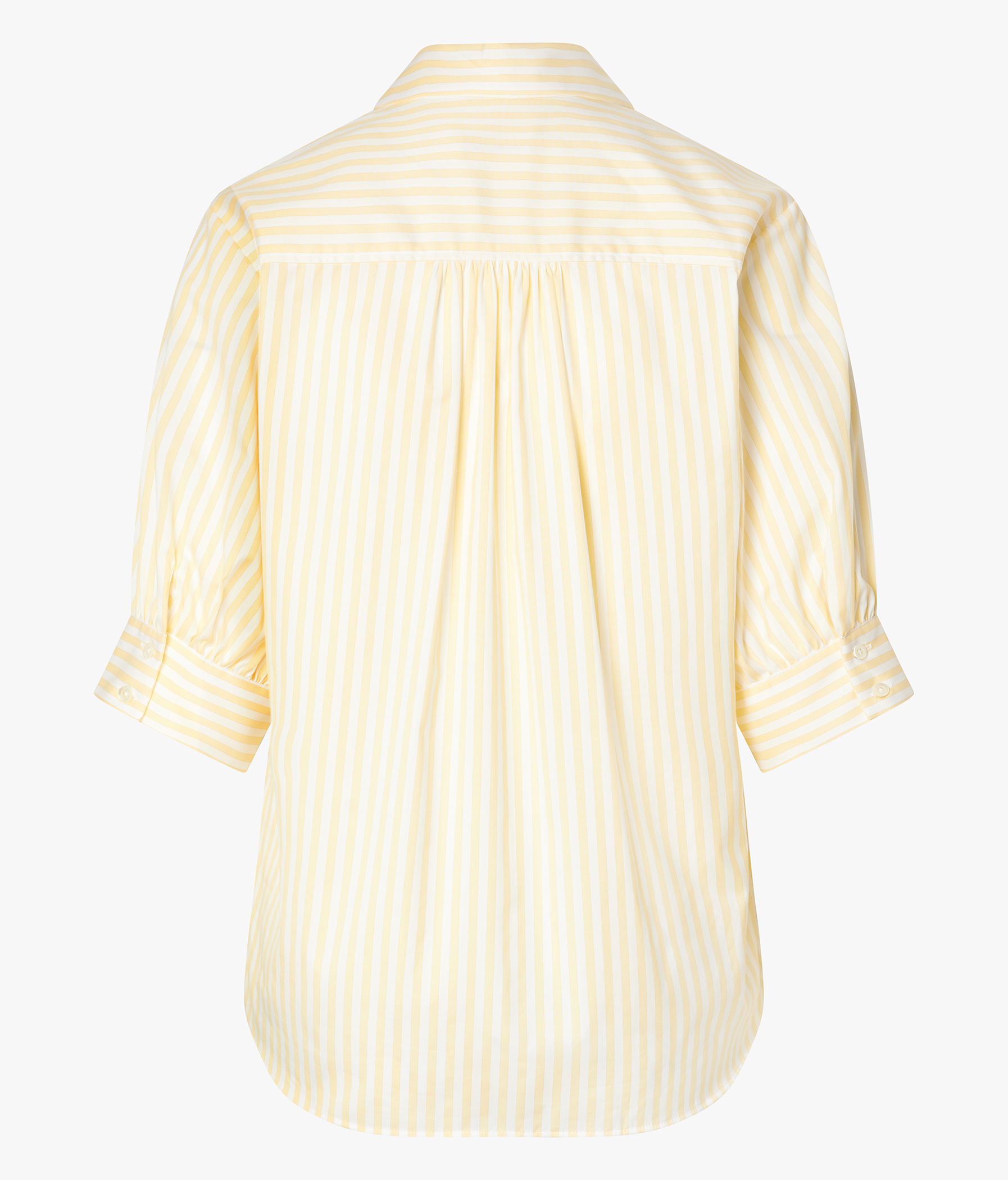 EDELLE Baumwolle Bluse Honey Streifen weiß gelb