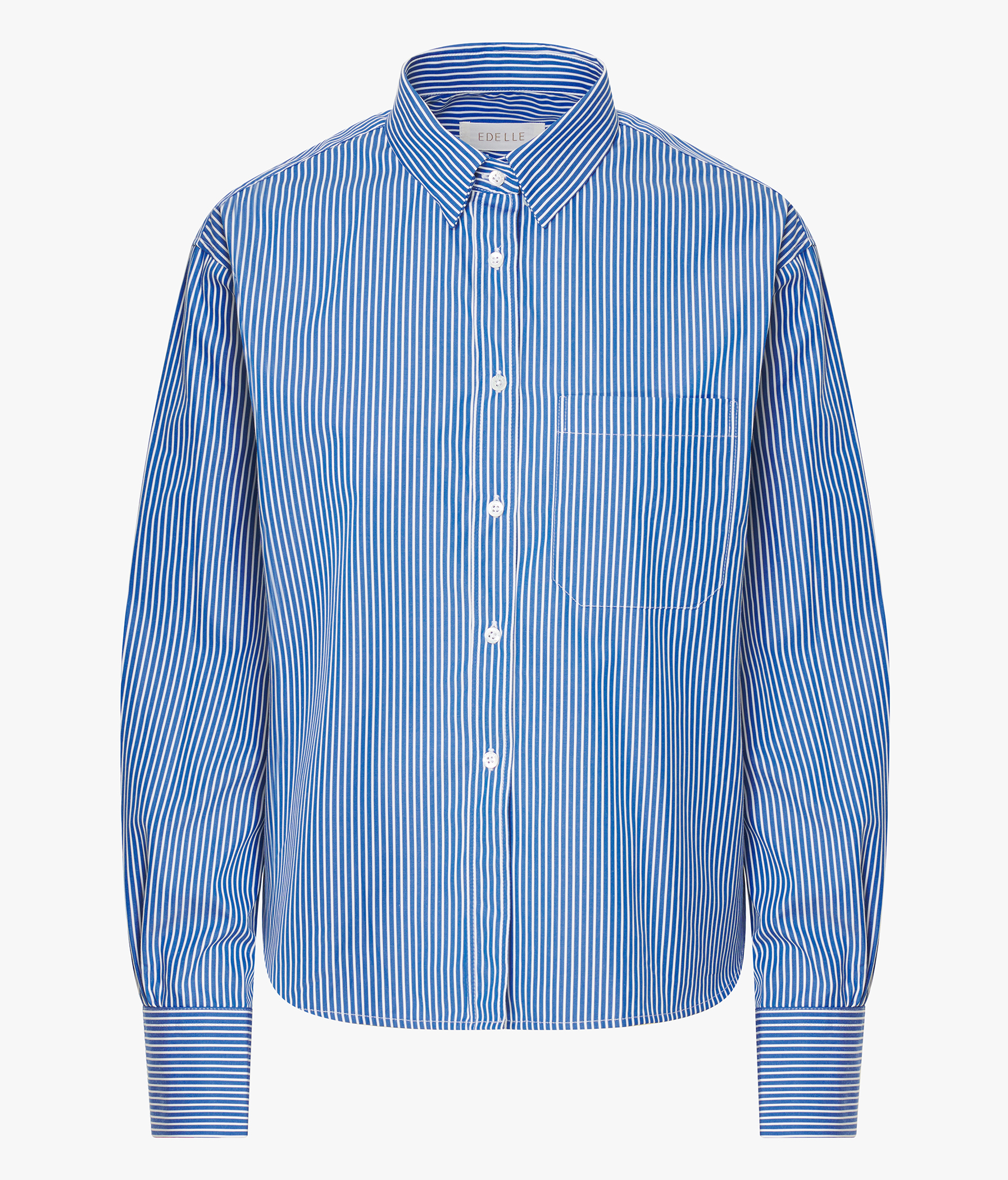 EDELLE Baumwolle Bluse Noel Streifen weiß blau